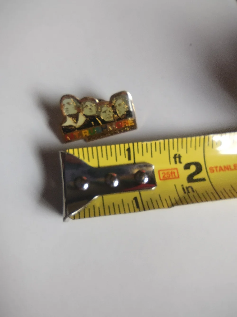 Mt. Rushmore South Dakota Vintage Enamel Pin Rainbow